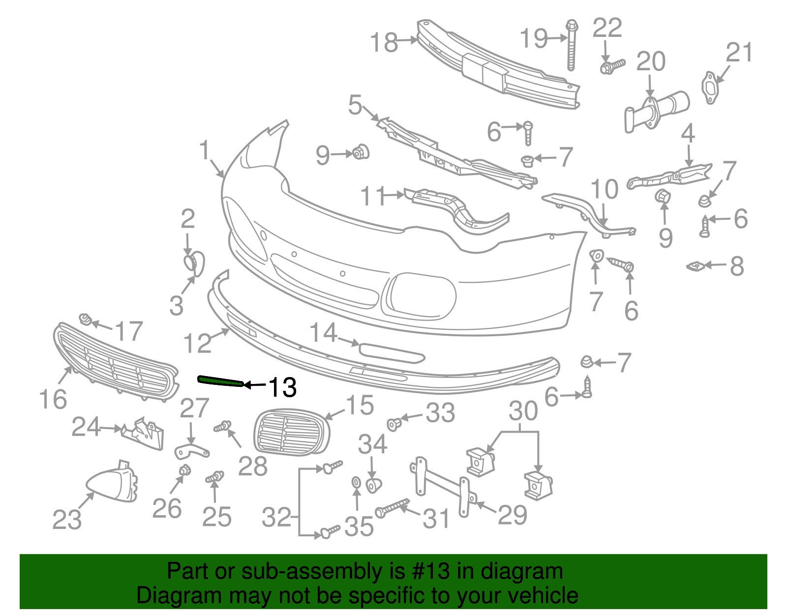 Spoiler Reinforcement - Porsche (996-505-755-00)