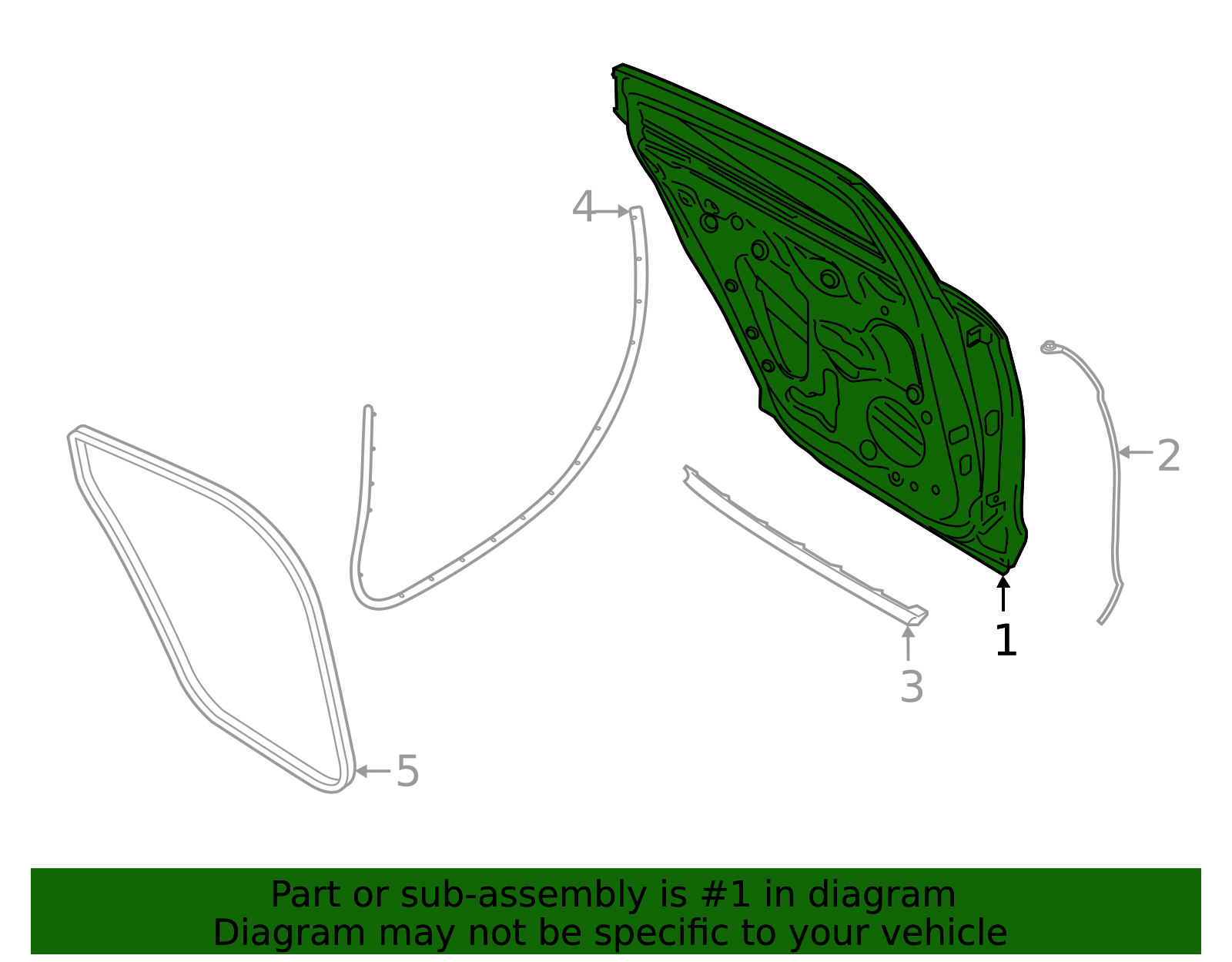 Door Shell - Porsche (9J1-833-051-AY-GRV)