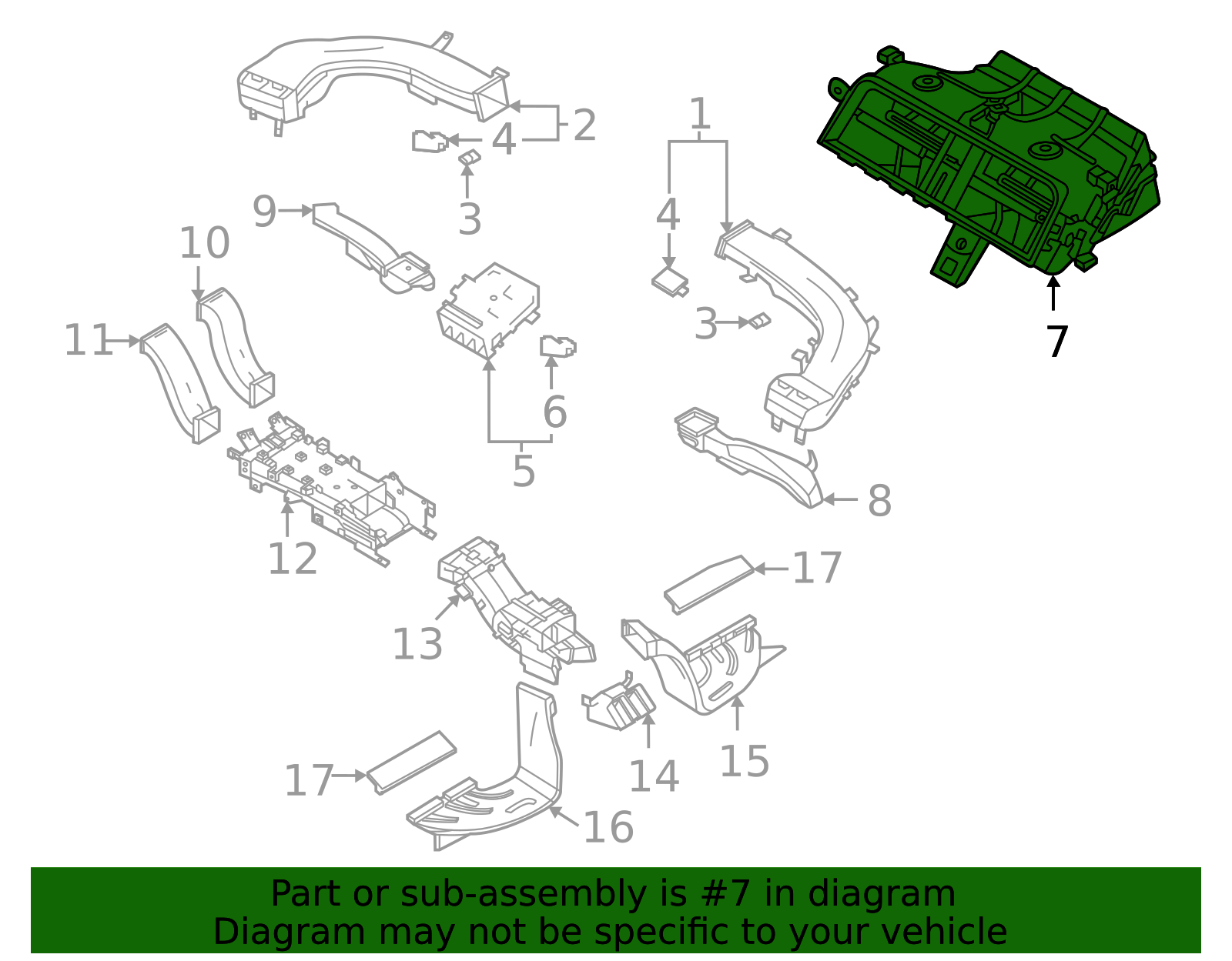Vent Louver - Porsche (9J1-819-111-B-IA7)