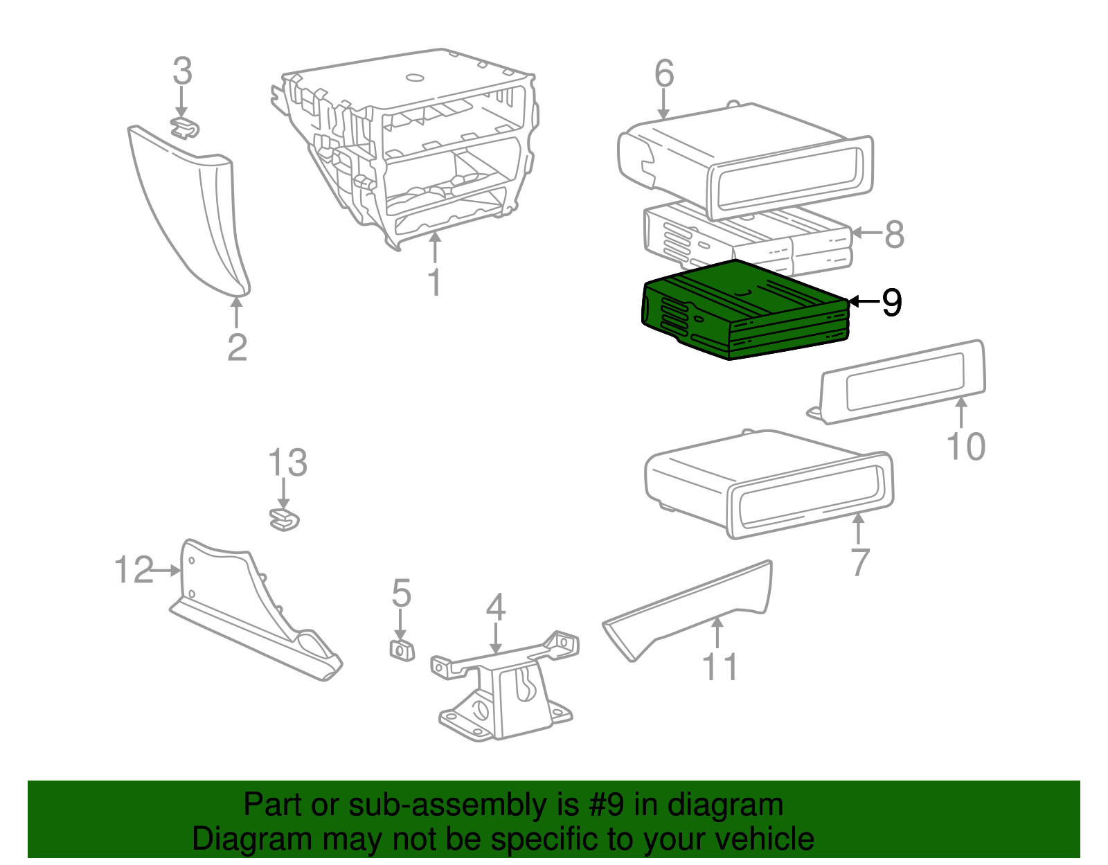 Console Compartment - Porsche (996-552-773-00)
