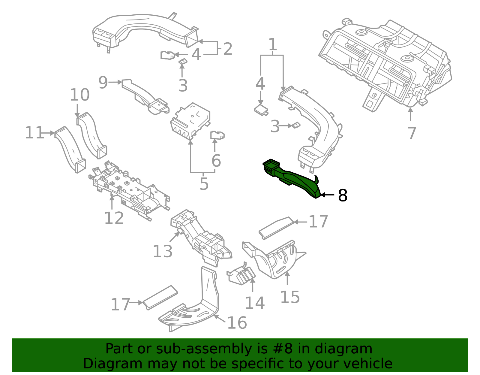Heater Duct - Porsche (9J1-819-908)