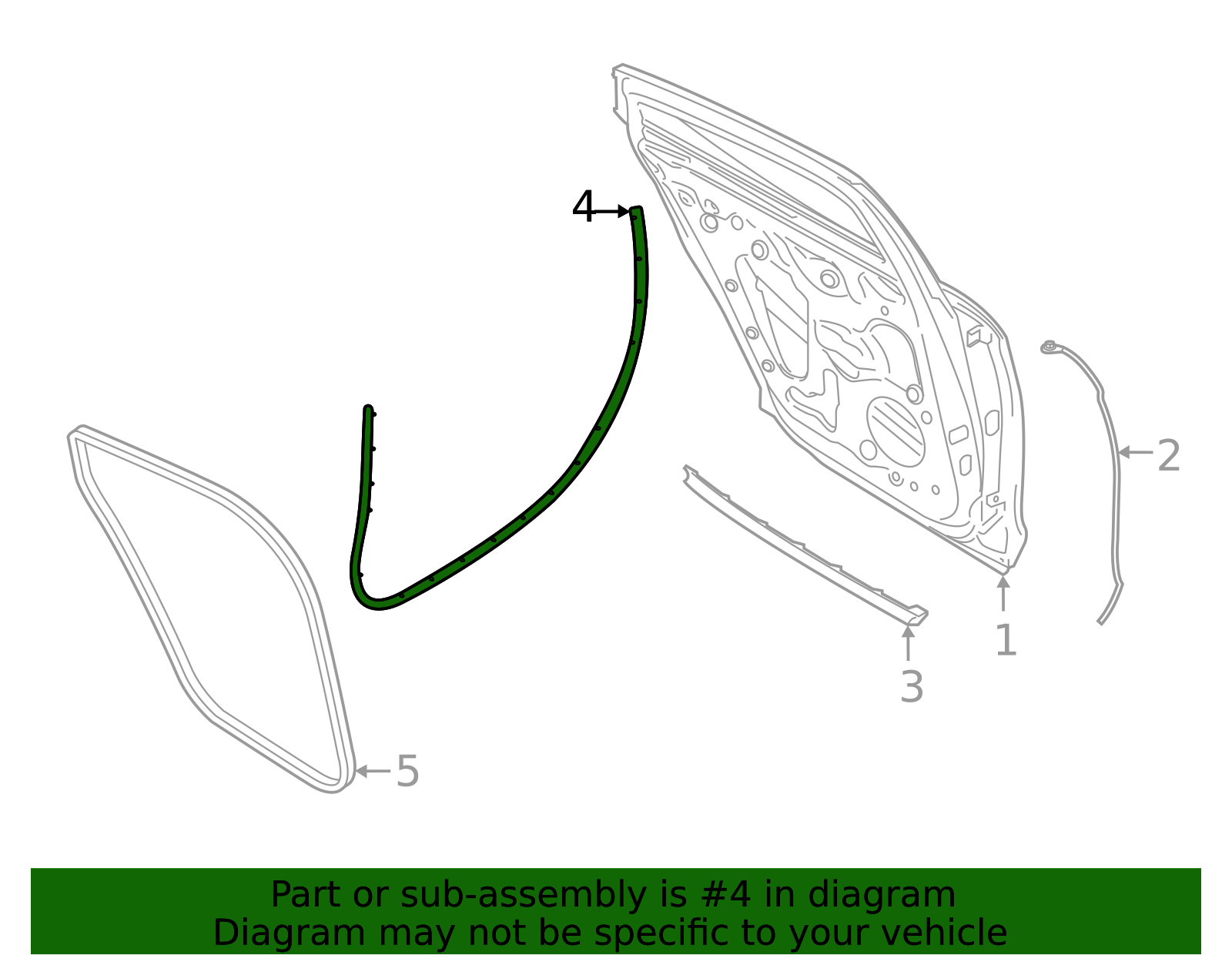 Door Weather-Strip - Porsche (9J1-839-911)