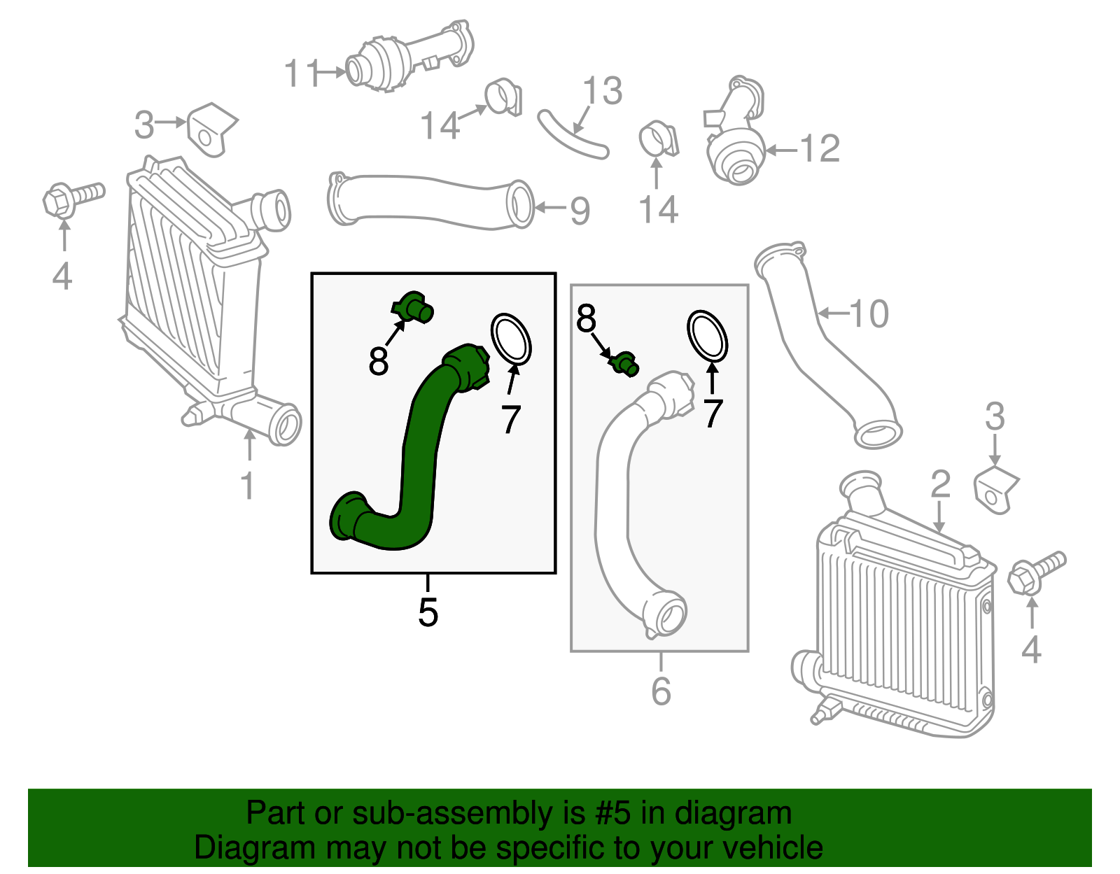 Inter-Cooler Hose - Porsche (971-145-708-BF)