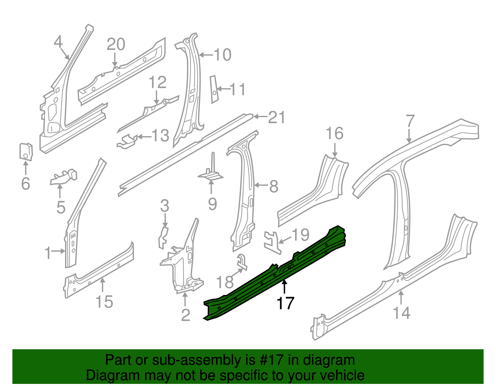 Rocker Reinforced - Porsche (971-809-751-AY-GRV)