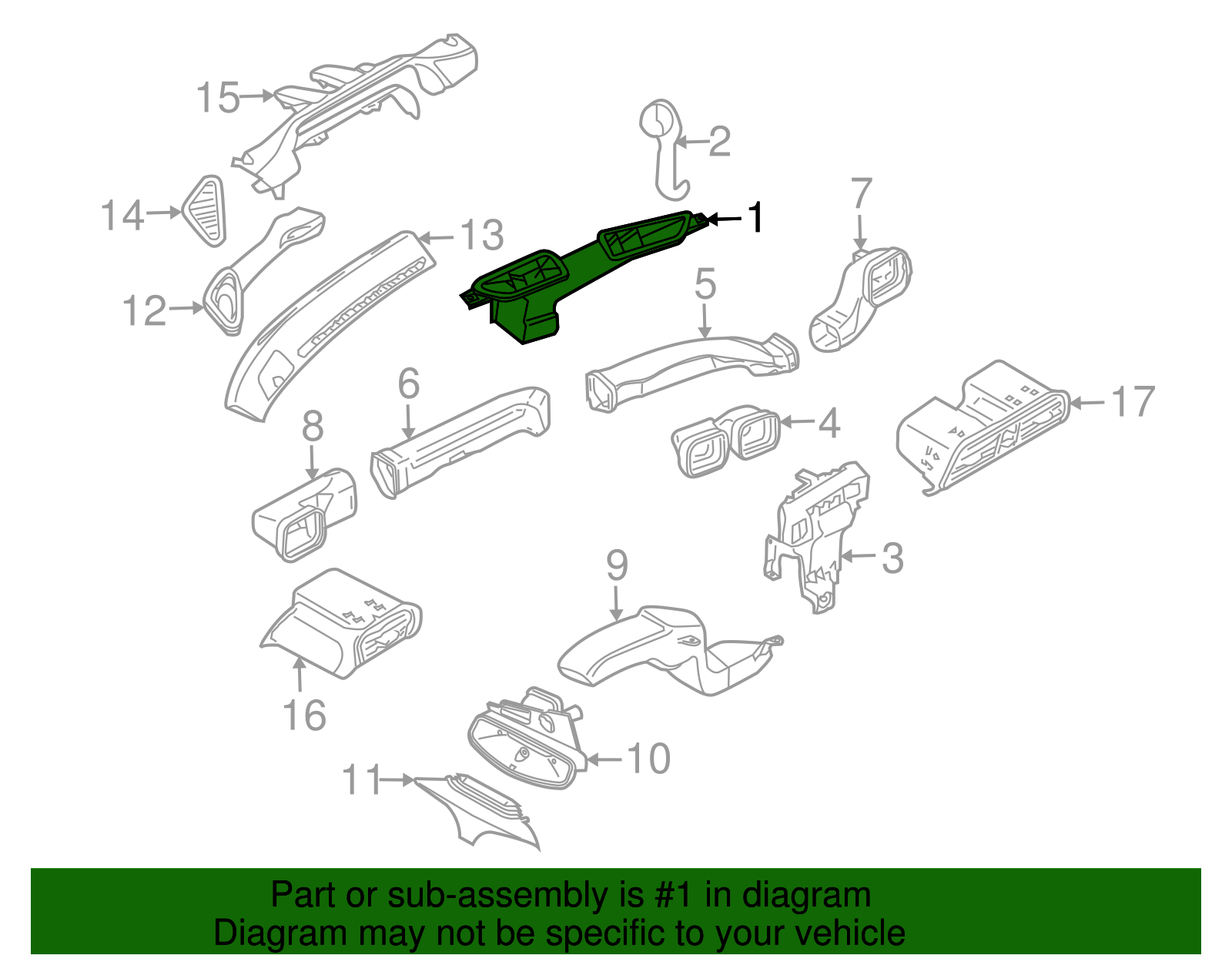 Defroster Duct - Porsche (997-572-631-00)