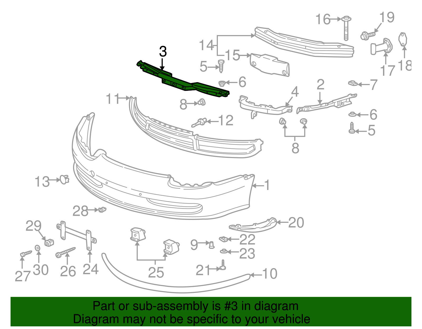 Bumper Cover Retainer Strip - Porsche (996-505-531-01)
