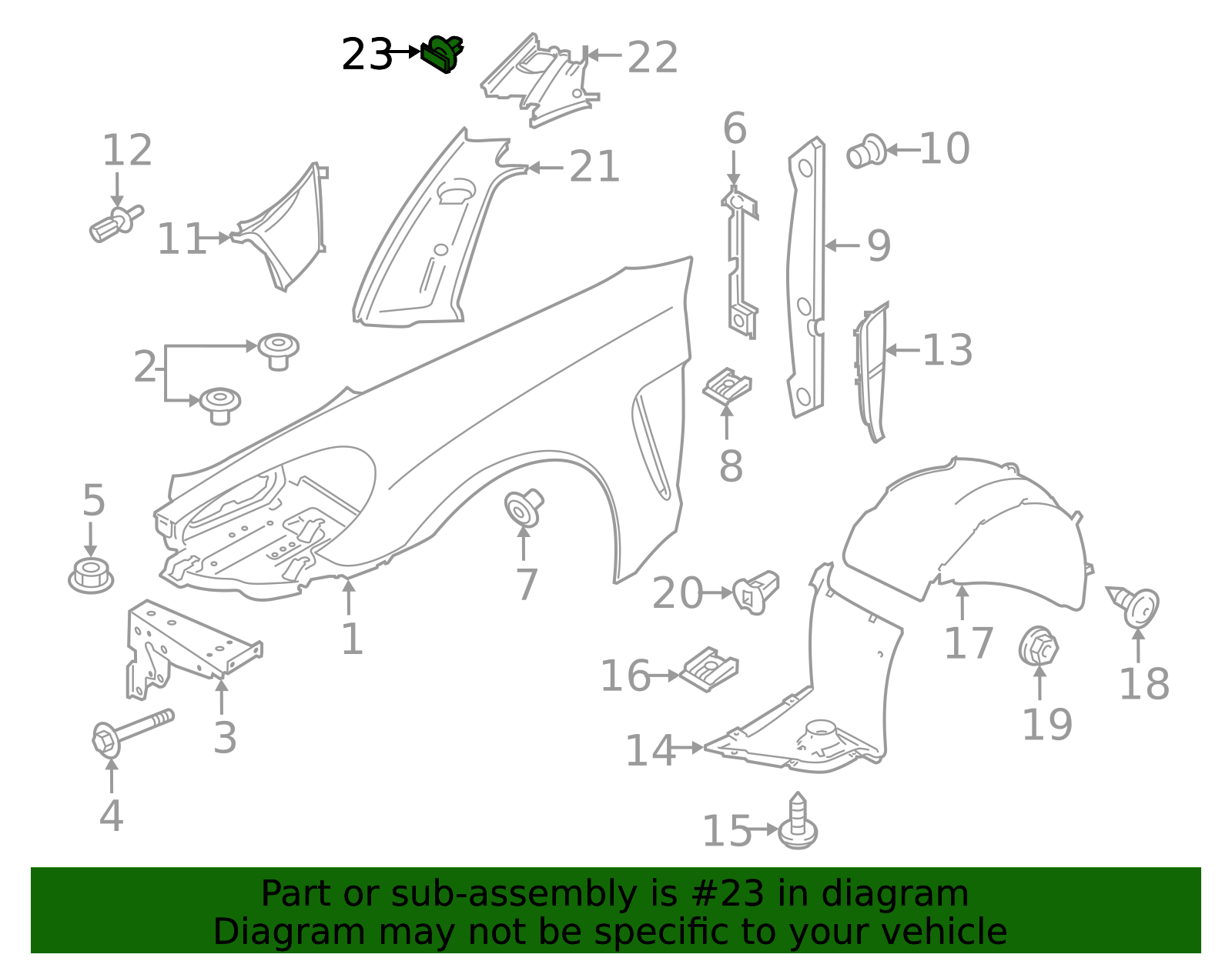 Fender Ledge Cover Rivet - Porsche (PAF-004-750)