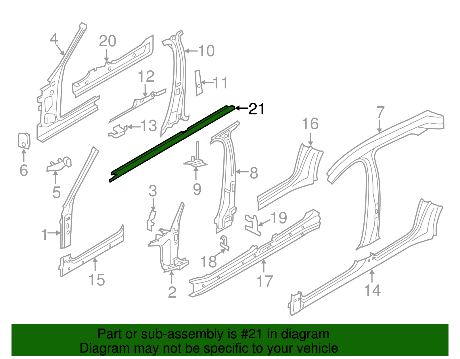 Sill Reinforced - Porsche (971-809-630-AY-GRV)