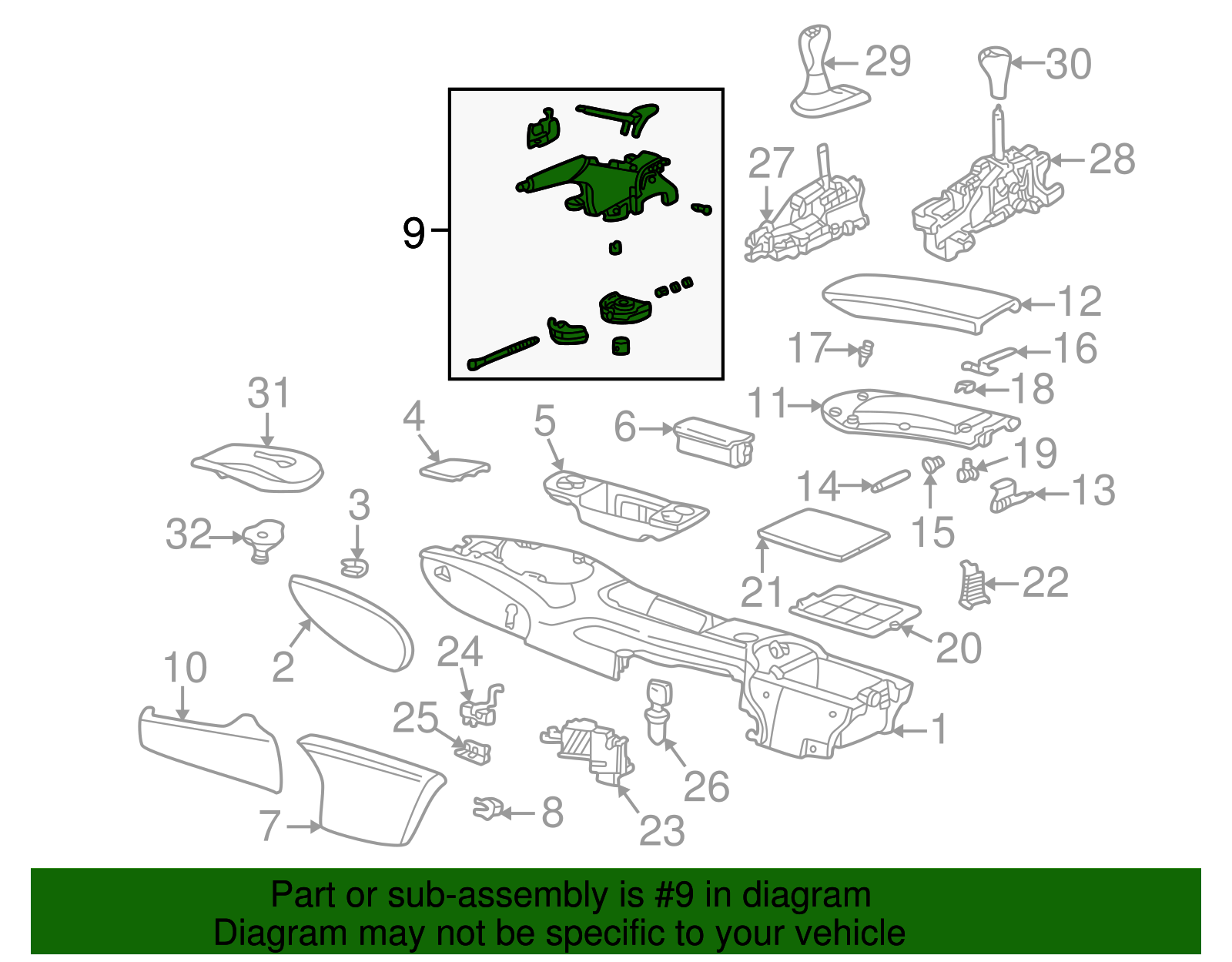 Parking Brake Pedal Release Handle - Porsche (996-424-031-13-VST)