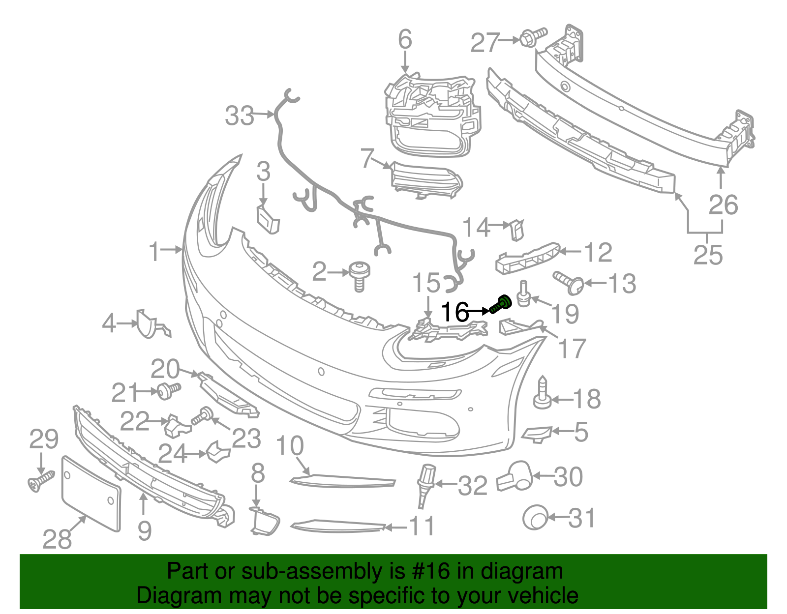 Headlamp Bracket Screw - Porsche (9A7-007-931-00)