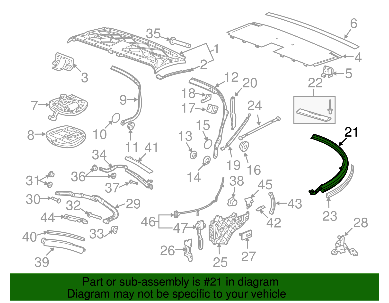 Rear Bow - Porsche (996-561-041-01)