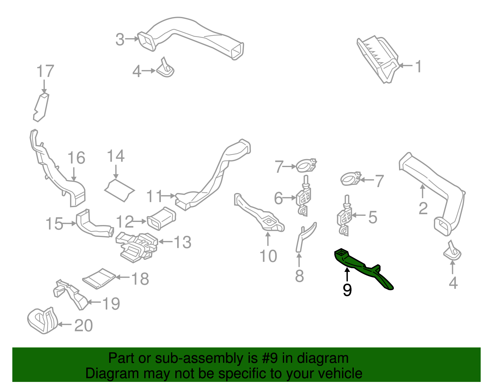 Floor Duct - Porsche (9A7-819-152-00)