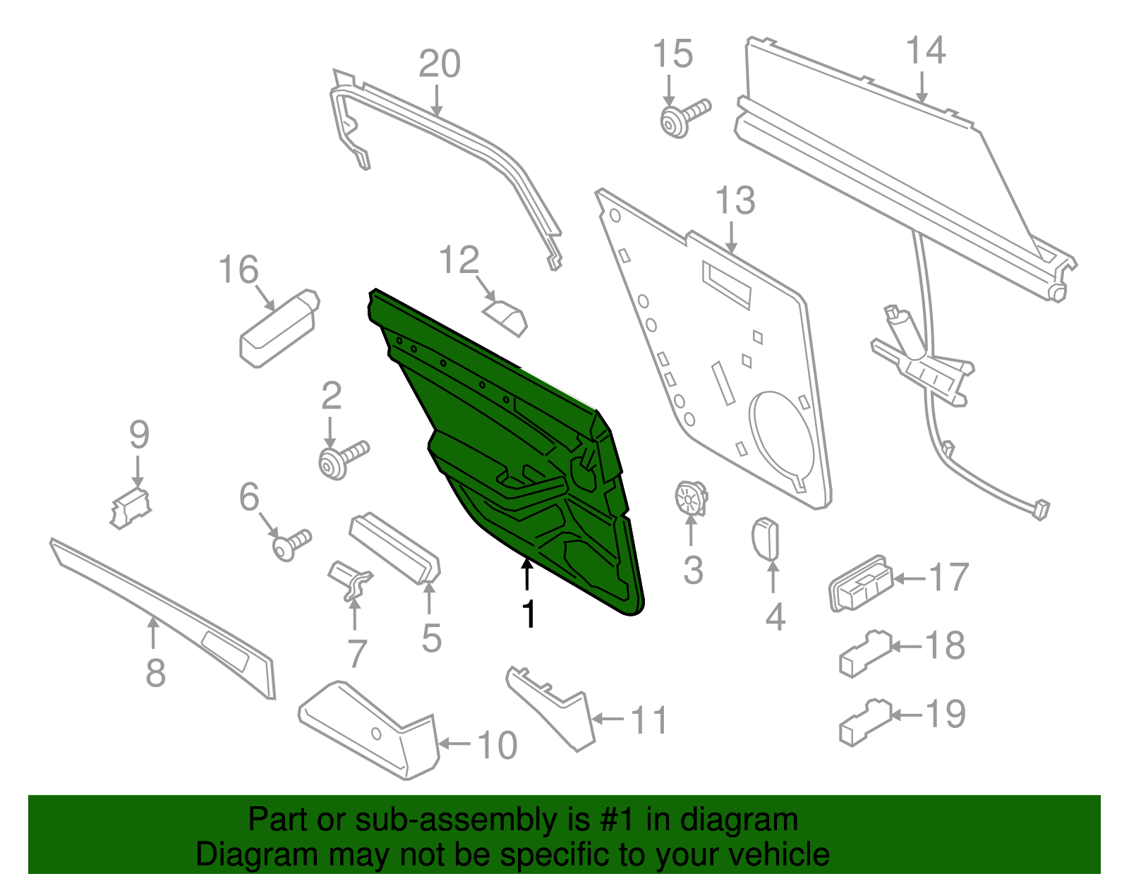 Door Trim Panel - Porsche (971-867-211-A-7H0)