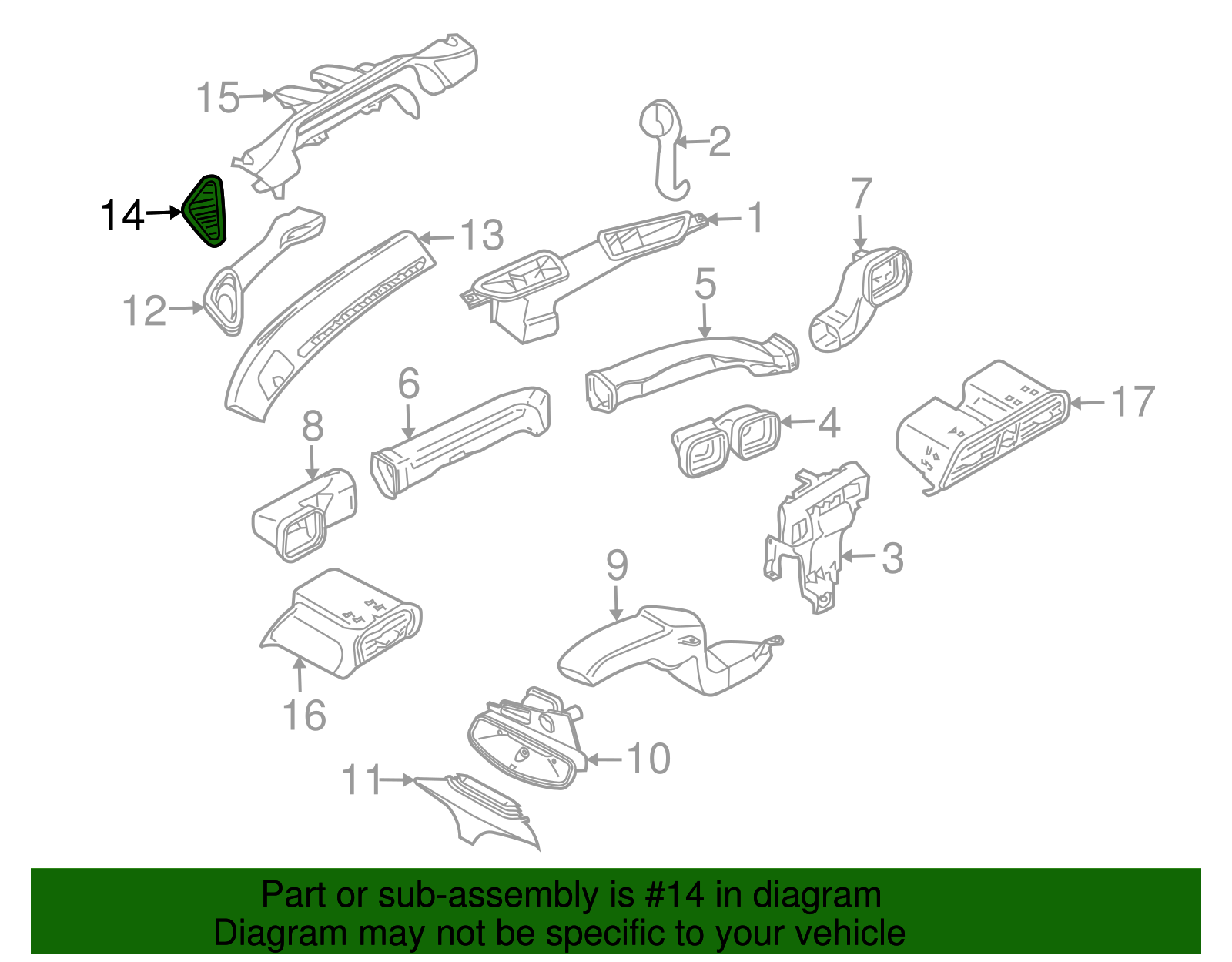 Defroster Grille - Porsche (997-552-455-01-5V7)