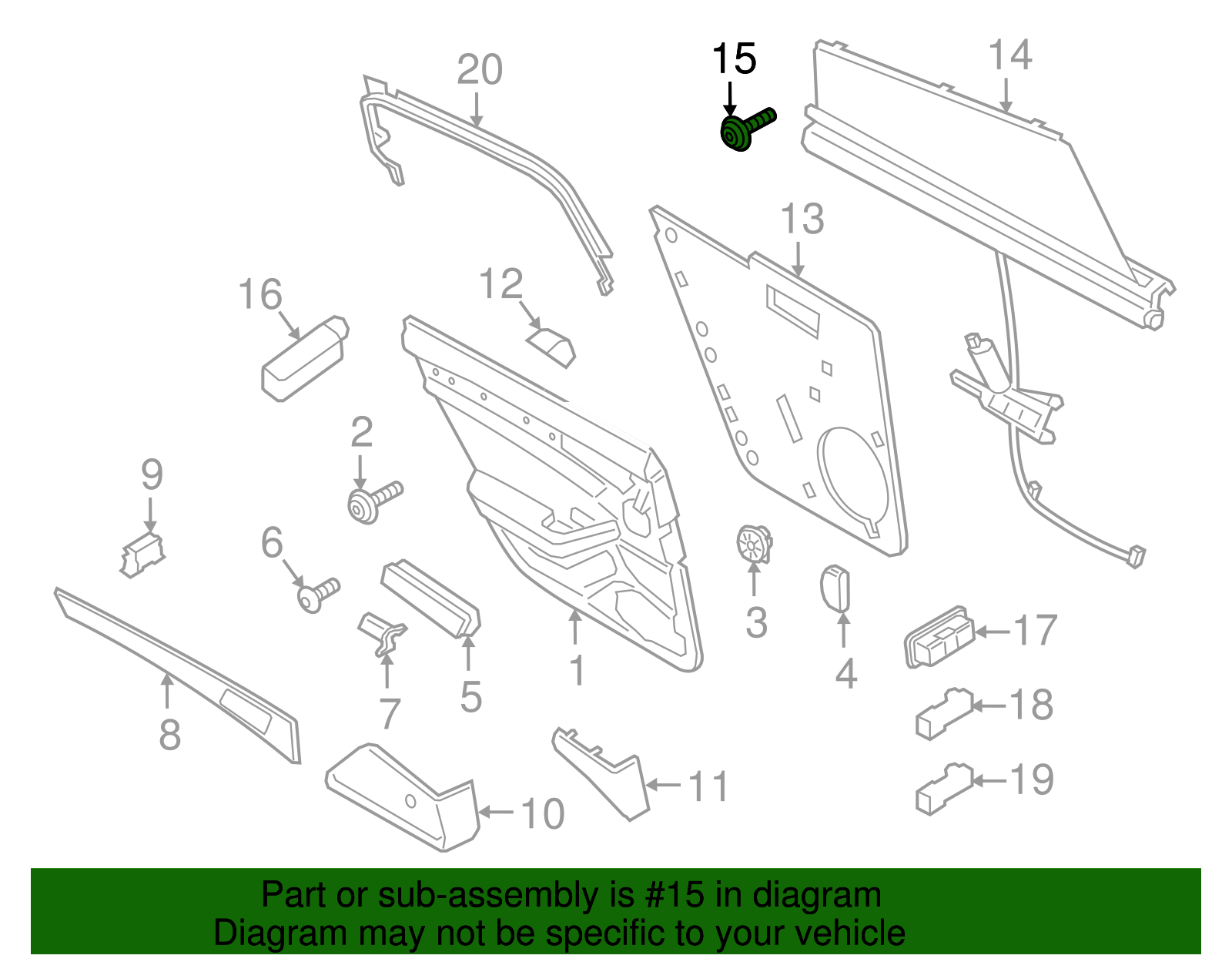 Door Trim Panel Screw - Porsche (N-911-809-01)