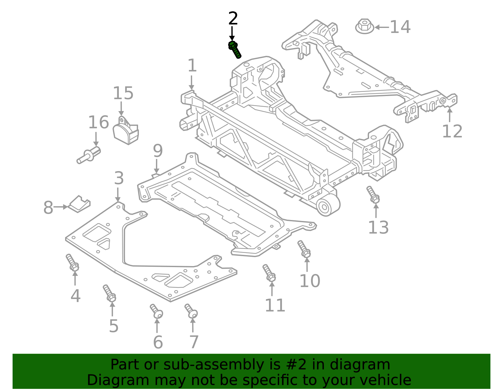 Suspension Cross-Member Mount Bolt - Porsche (N-106-296-02)