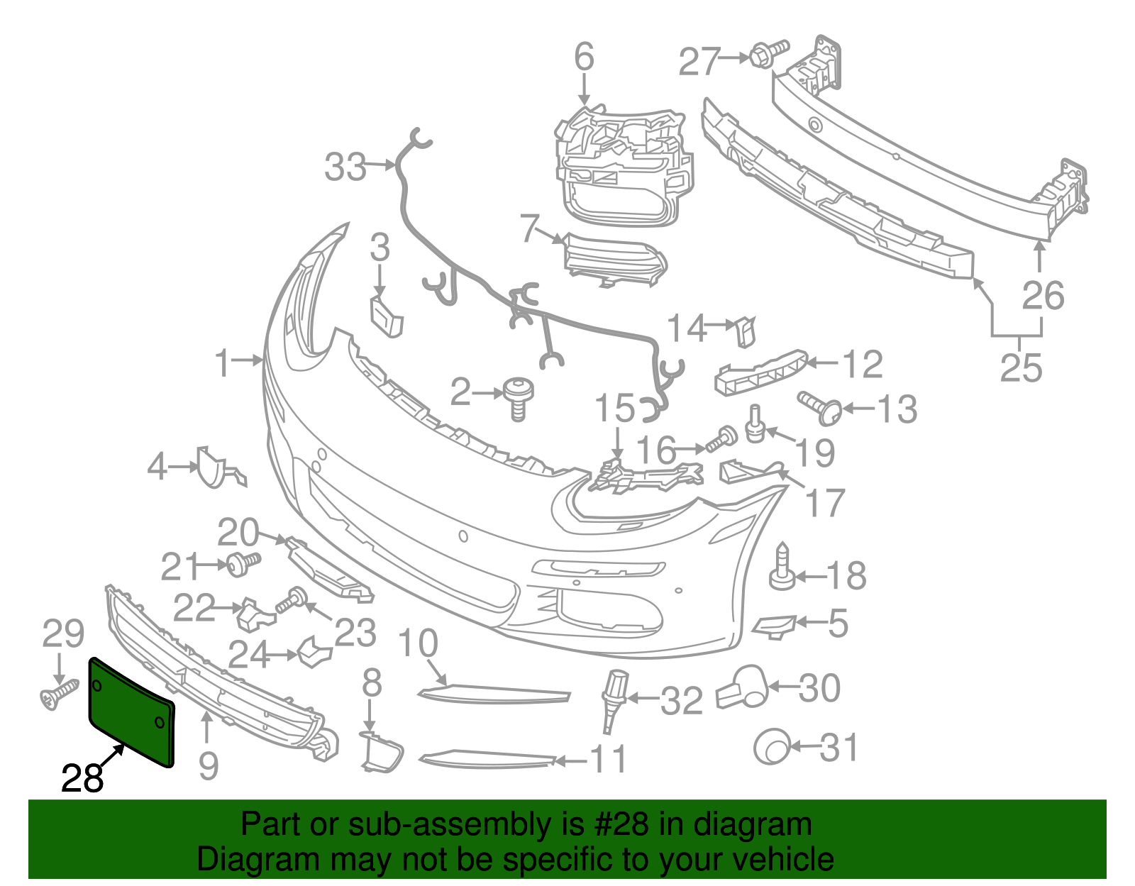 License Bracket - Porsche (970-701-051-11-1E0)