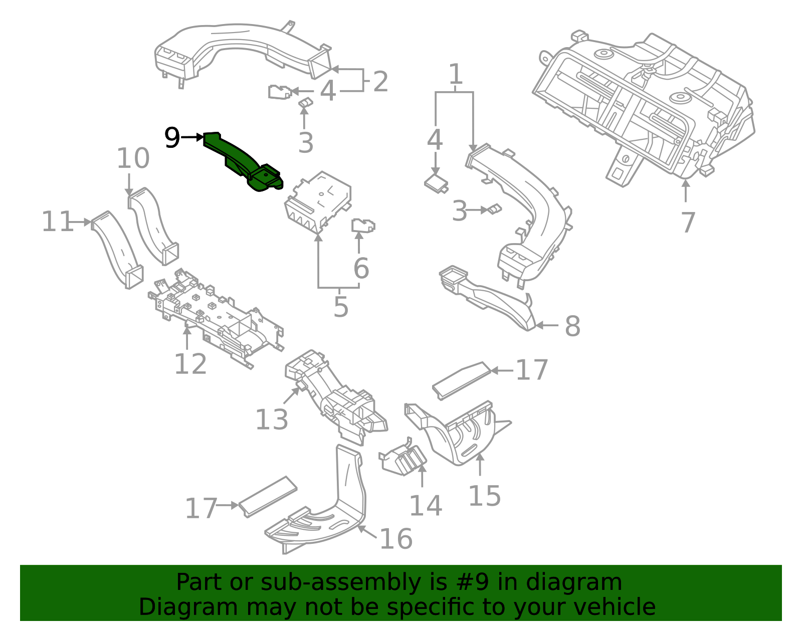 Heater Duct - Porsche (9J1-819-902)