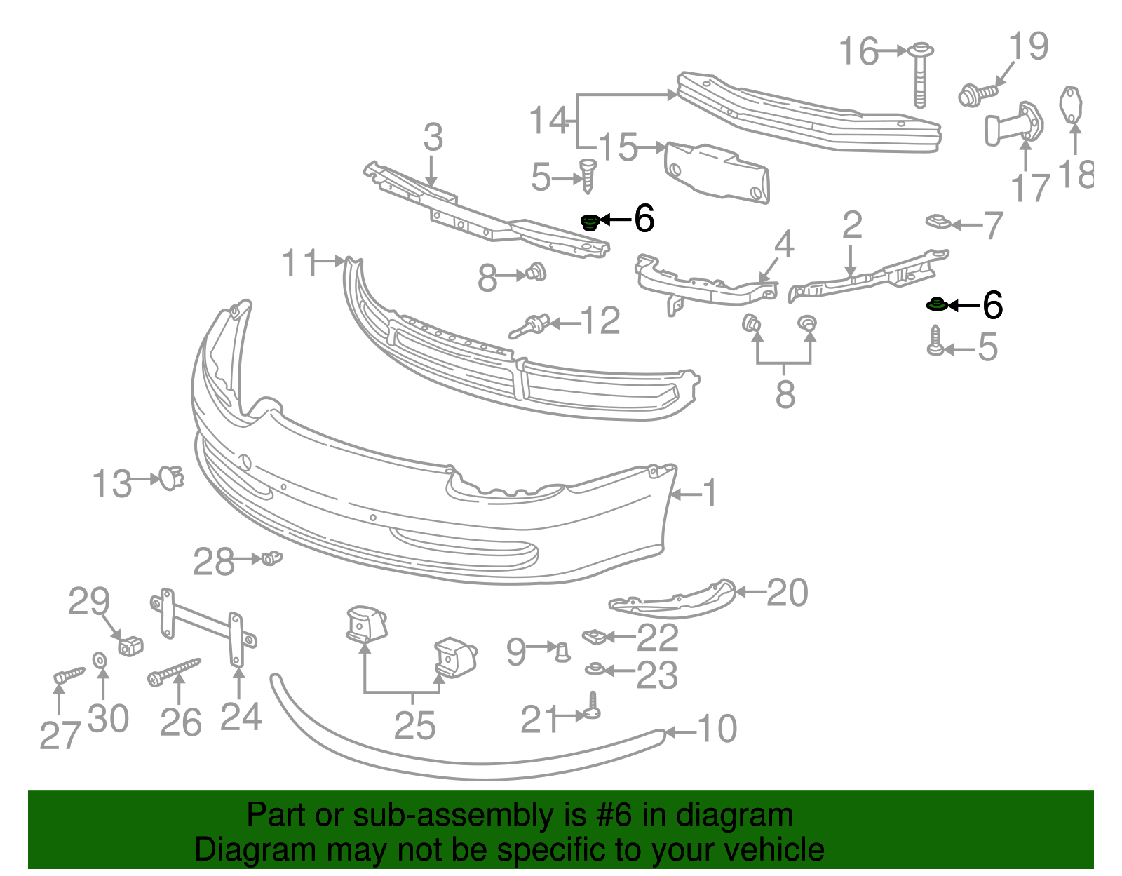 Bumper Cover Spacer - Porsche (999-209-045-09)