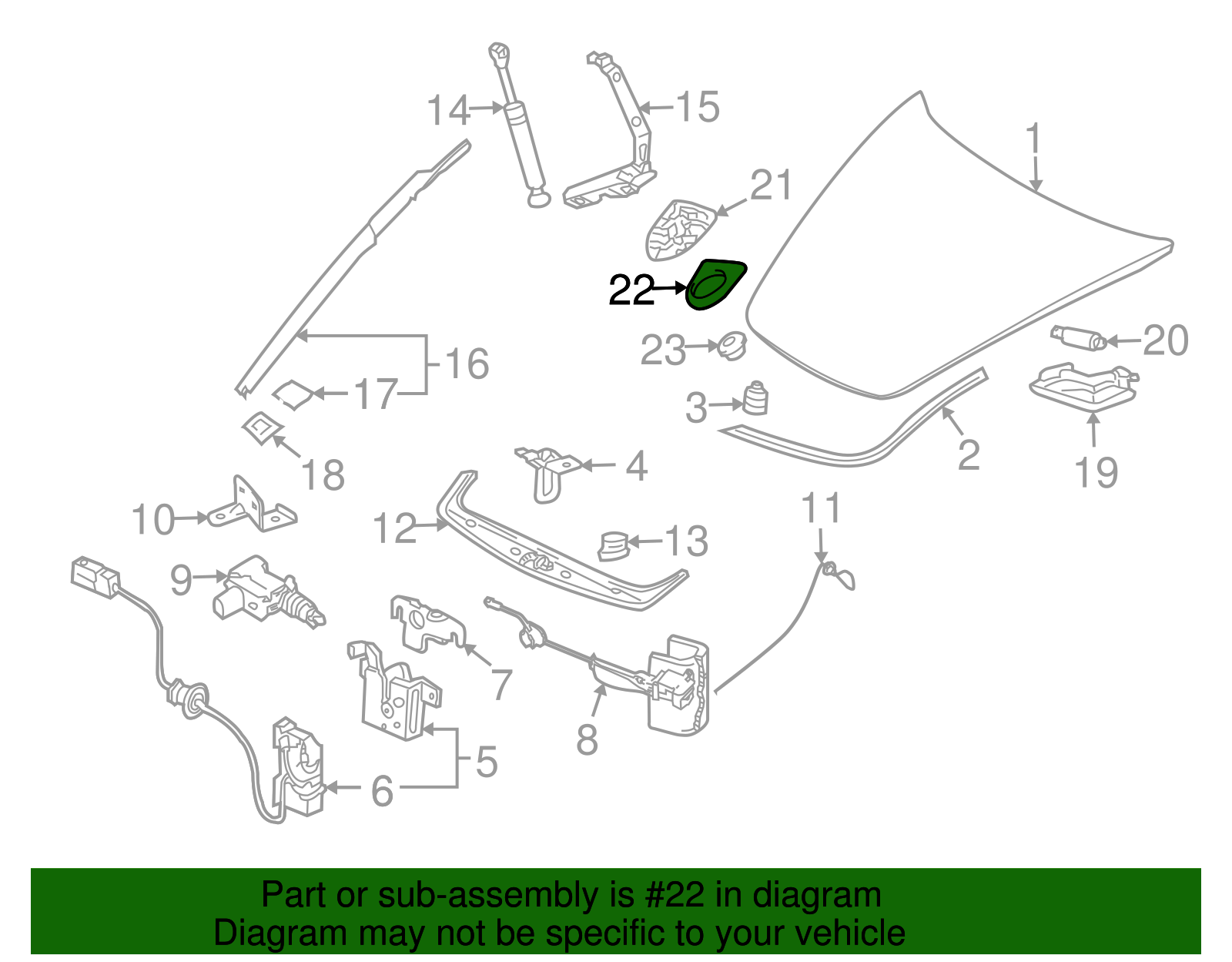 Emblem Gasket - Porsche (7L5-853-611-B)