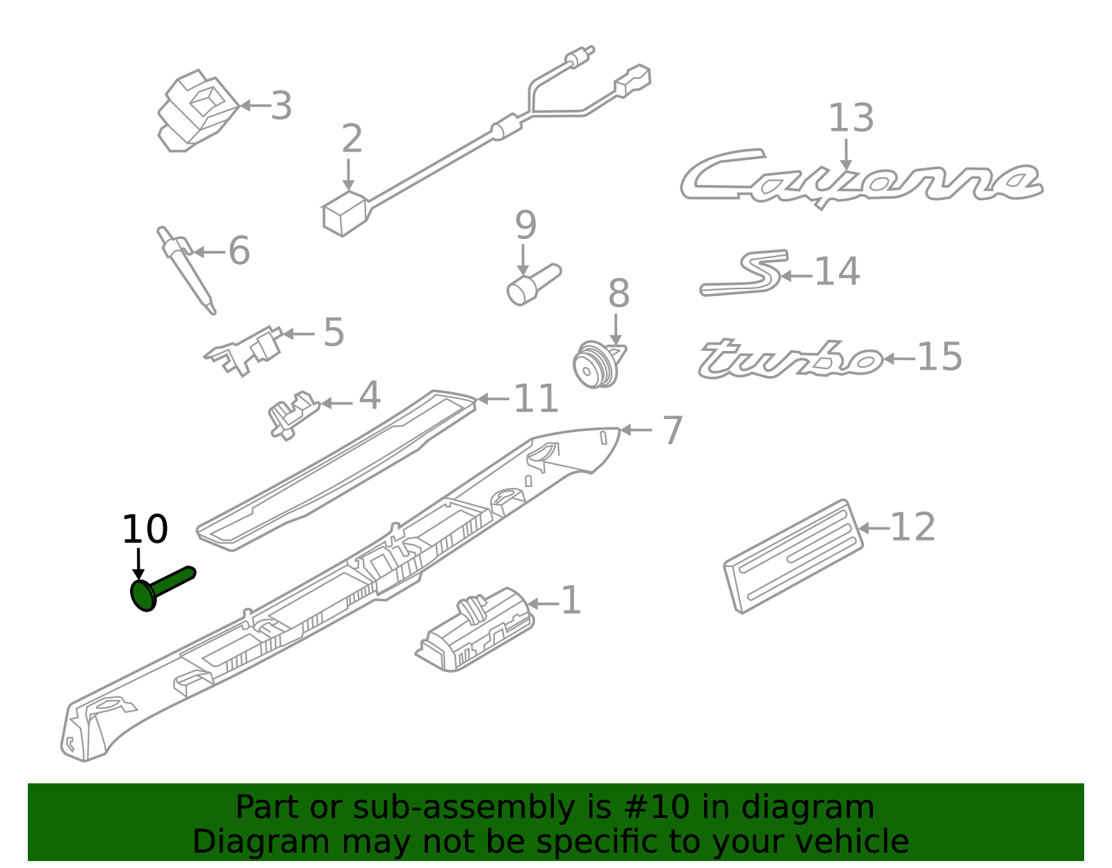 Handle Bolt - Porsche (9Y0-827-654)