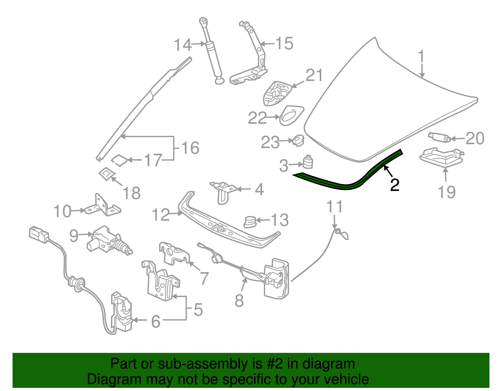 Weatherstrip - Porsche (997-511-611-01)