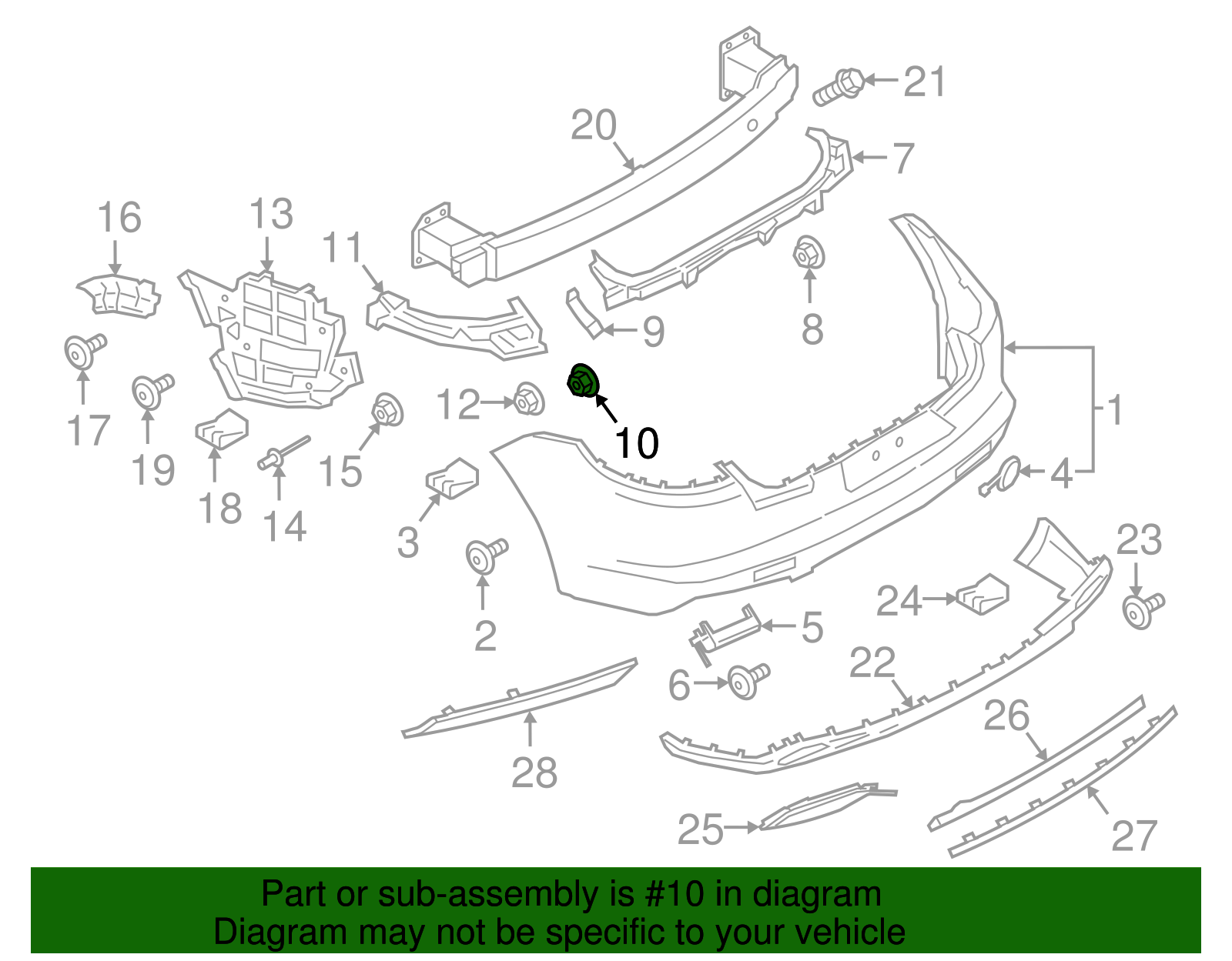 Ft Fender Liner U-Nut - Porsche (N-912-425-01)