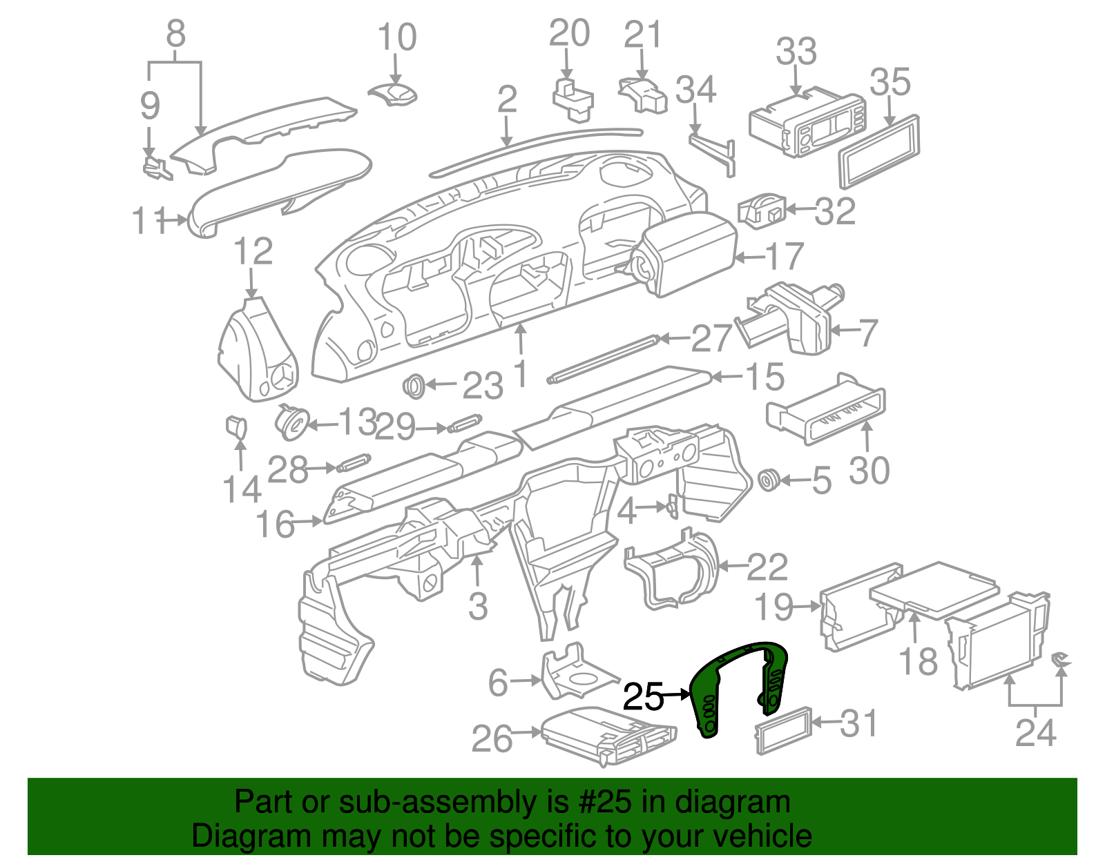 Instrument Panel Bezel - Porsche (996-552-233-06-M33)