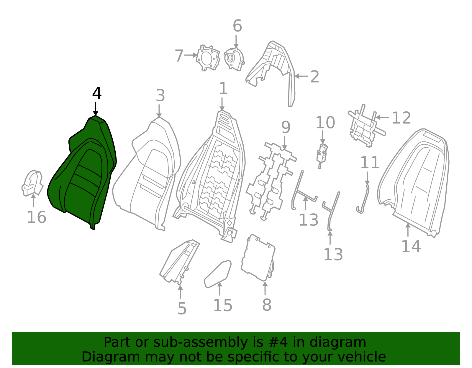 Seat Back Cover - Porsche (971-881-805-EK-GHB)