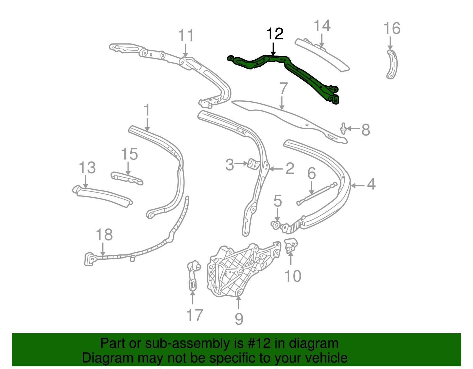 Side Frame - Porsche (996-561-339-00)
