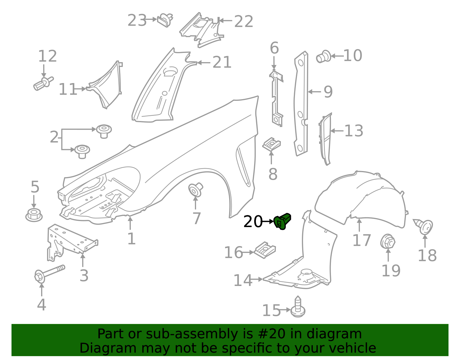 Fender Liner Retainer Nut - Porsche (WHT-004-935)